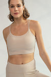 THE BUTTER RIBBED BRALETTE- SEASHELL