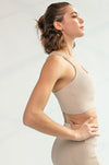 THE BUTTER RIBBED NOTCH BIKE SHORTS - SEASHELL