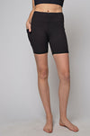 THE BUTTER ROCKS BIKE SHORT MIDDIES - BLACK