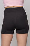 THE BUTTER ROCKS SMOCKED SHORTIES - BLACK
