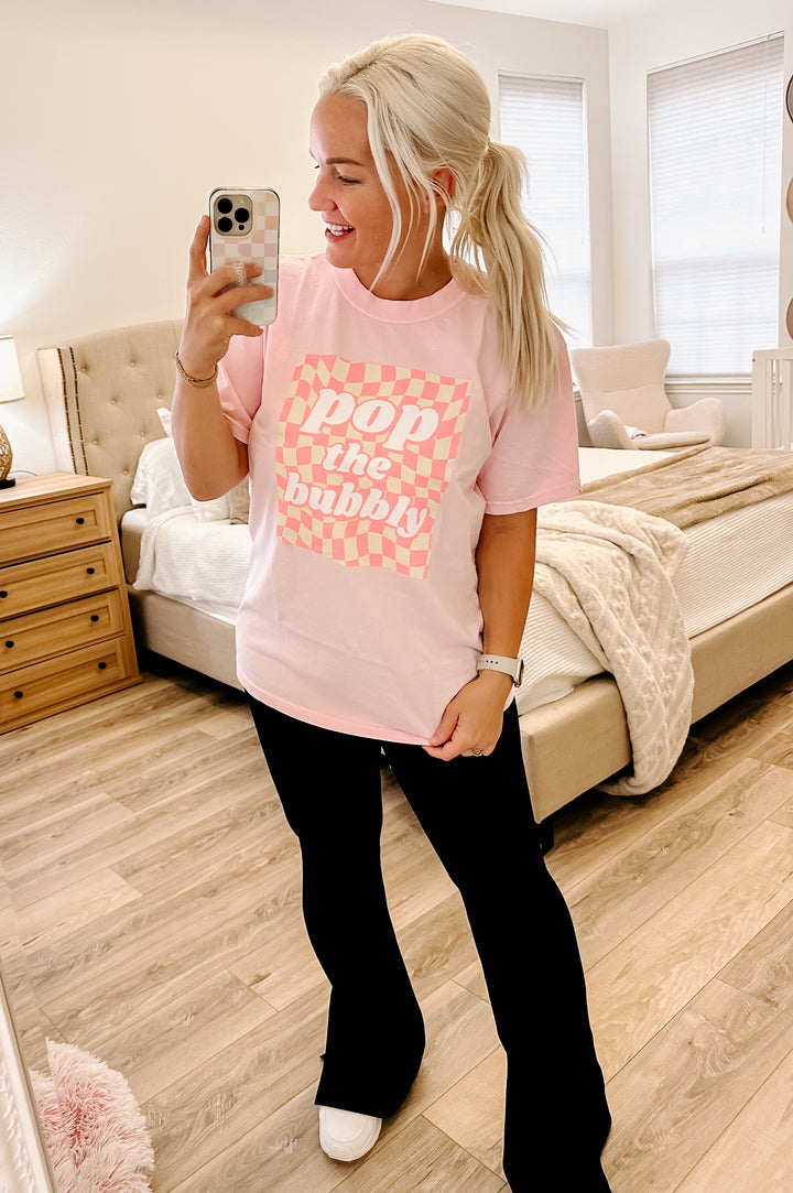 THE POP THE BUBBLY 6TH BDAY TEES