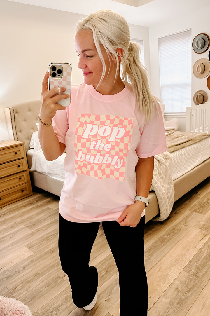 THE POP THE BUBBLY 6TH BDAY TEES