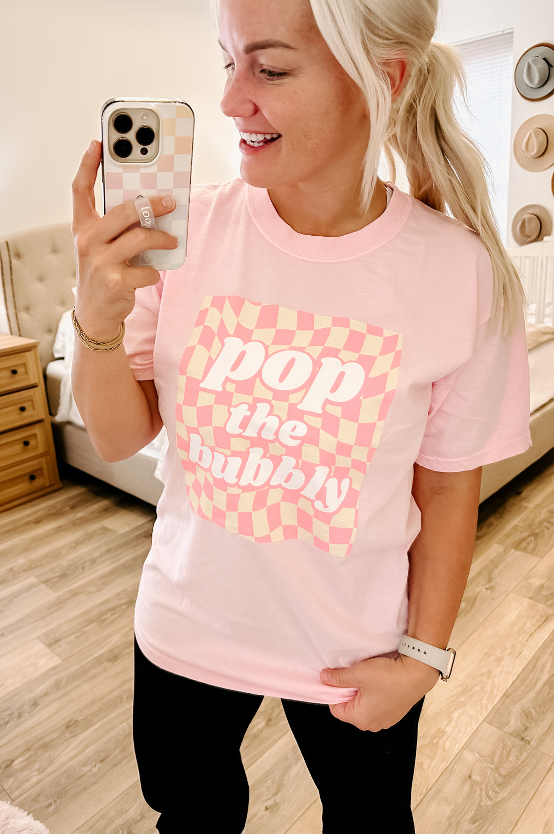 THE POP THE BUBBLY 6TH BDAY TEES