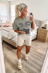 THE BUTTER RIBBED NOTCH BIKE SHORTS - SEASHELL