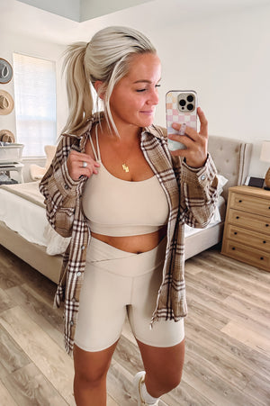 THE BUTTER RIBBED BRALETTE- SEASHELL