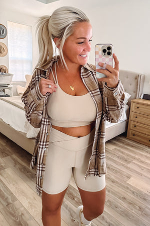 THE BUTTER RIBBED BRALETTE- SEASHELL