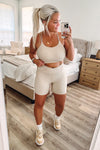 THE BUTTER RIBBED BRALETTE- SEASHELL