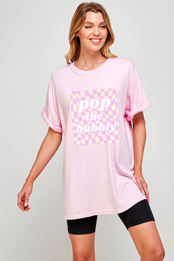 THE POP THE BUBBLY 6TH BDAY TEES