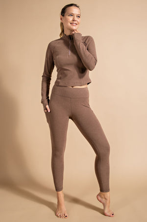 THE BUTTER BRUSHED KNIT LEGGINGS