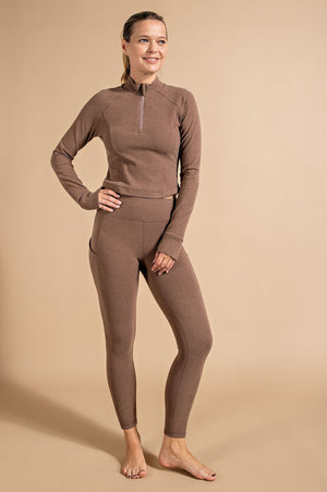 THE BUTTER BRUSHED KNIT LEGGINGS