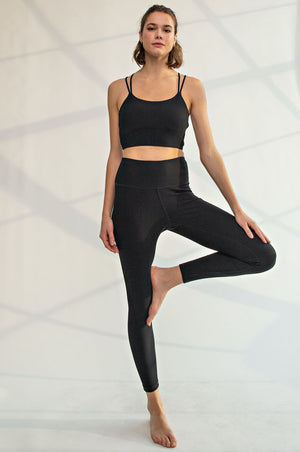THE BUTTER RIBBED BRALETTE- BLACK