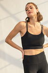 THE BUTTER RIBBED BRALETTE- BLACK