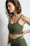 THE BUTTER RIBBED BRALETTE- OLIVE
