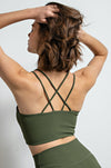 THE BUTTER RIBBED BRALETTE- OLIVE
