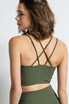 THE BUTTER RIBBED BRALETTE- OLIVE