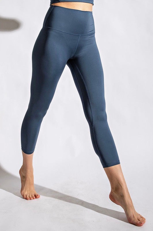 THE BUTTER LUXE CROP- IRON BLUE