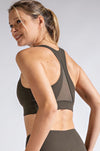 THE BUTTER MESH BRALETTE - OLIVE