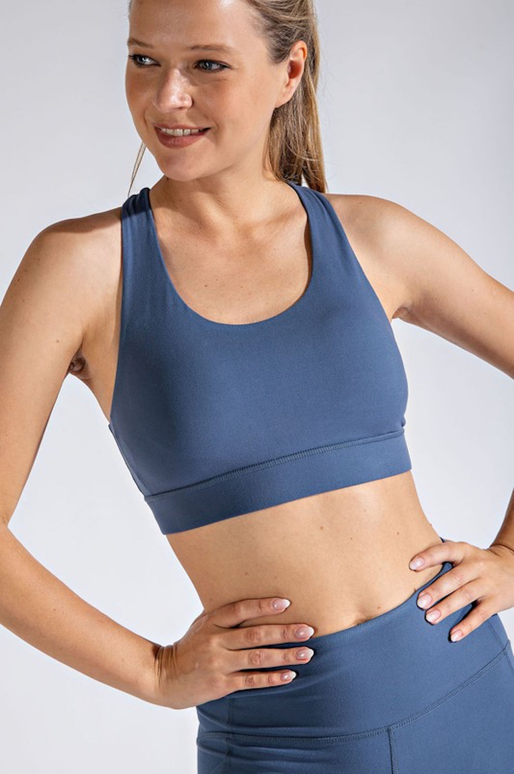 THE BUTTER MESH BRALETTE - CODE BLUE