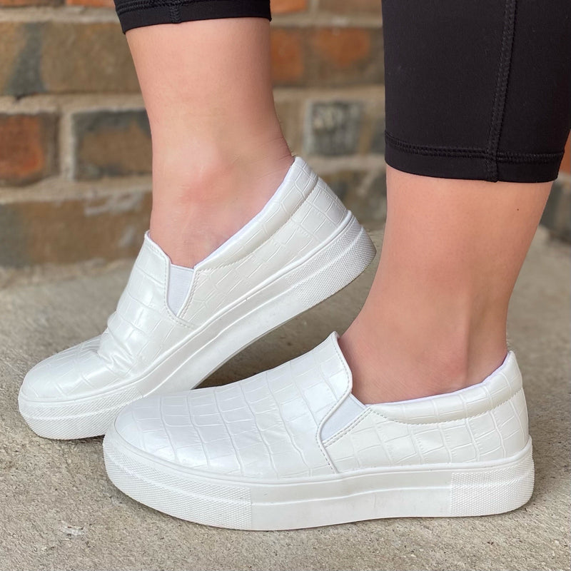 THE JIG IS UP - WHITE CROCO