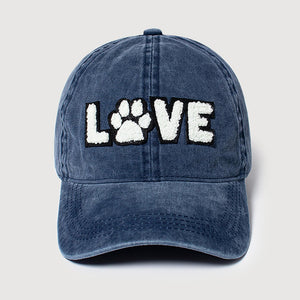 THE LOVE IS A 4 LEGGED WORD BASEBALL CAP (NAVY)