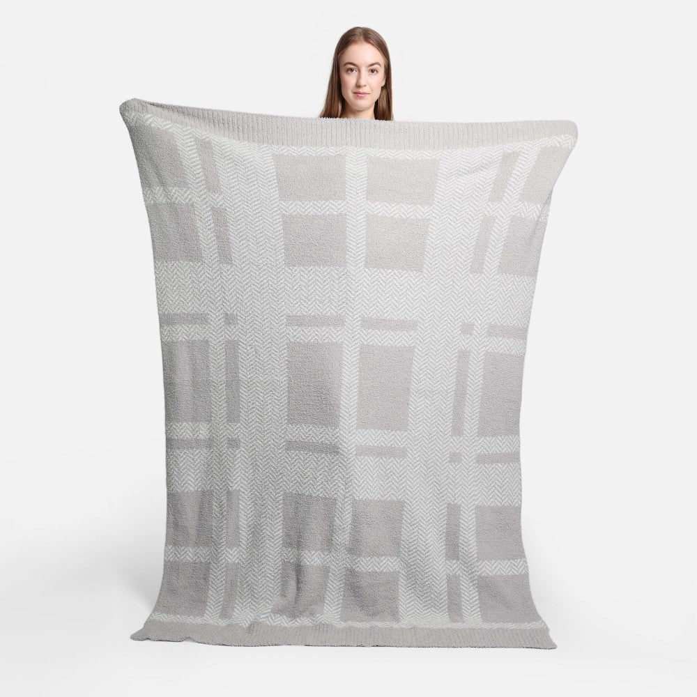 THE IT WAS ALL A DREAM - GREY HERRINGBONE PLAID