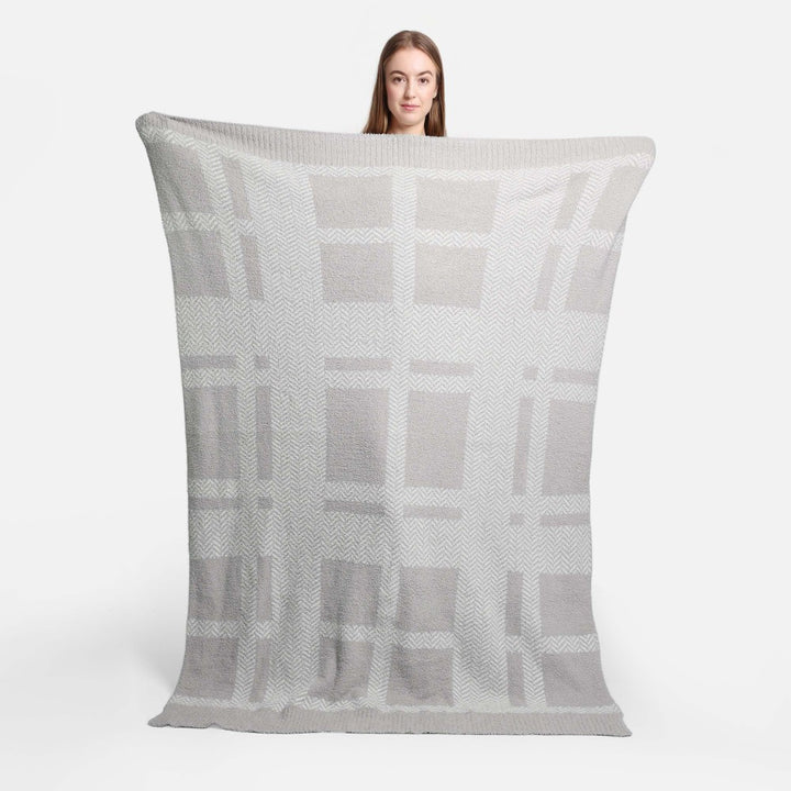 THE IT WAS ALL A DREAM - GREY HERRINGBONE PLAID