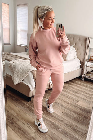THE BUTTER PONTI JOGGERS - PINK