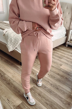 THE BUTTER PONTI JOGGERS - PINK