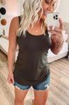 THE BUBBLY BASIC TANK - OLIVE