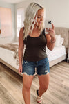 THE BUBBLY BASIC TANK - OLIVE