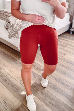 THE BUTTER ROCKS BIKE SHORT - DK. TERRACOTTA