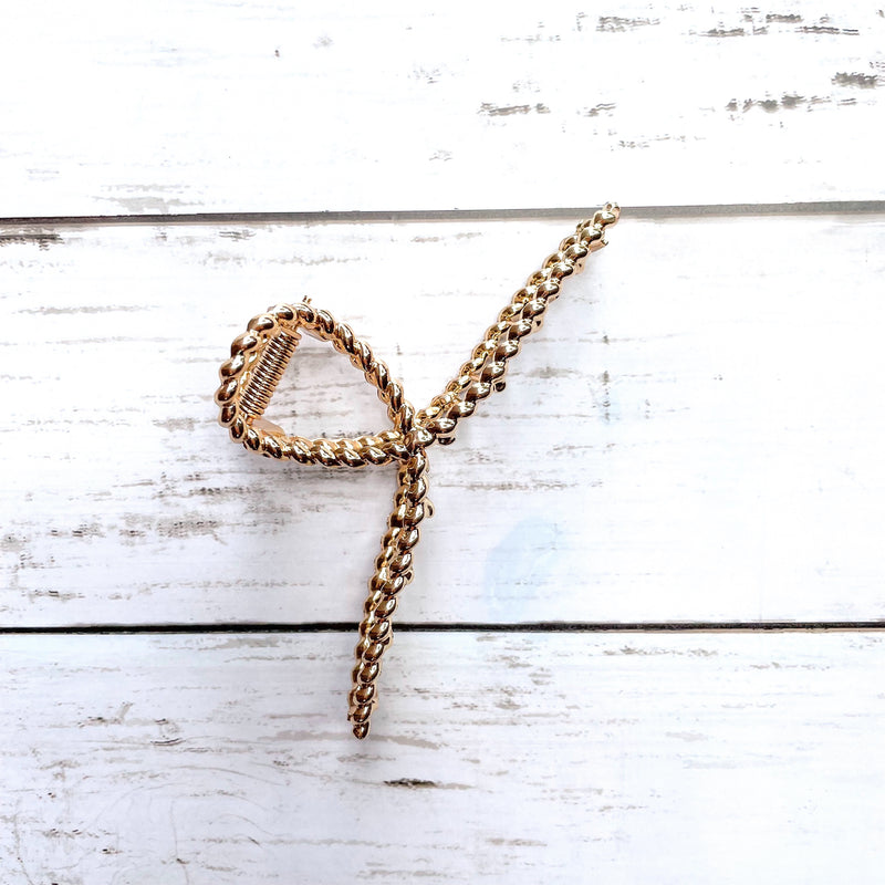 THE GOLDEN CLAW CLIP - ROPE TWIST