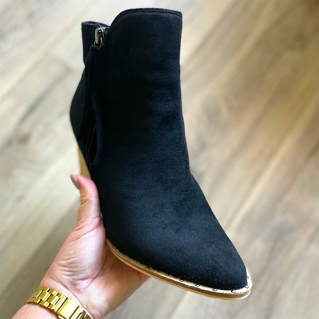 THE TESSA - BLACK SUEDE