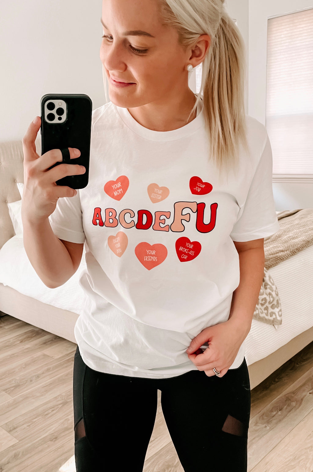 THE ABCEDF U CONVO HEART TEE