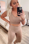THE GOING OVER SEAMLESSLY LEGGINGS - MUD