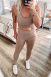 THE GOING OVER SEAMLESSLY LEGGINGS - MUD