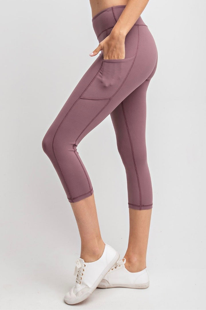 THE BUTTER ROCKS CROP - DK MAUVE