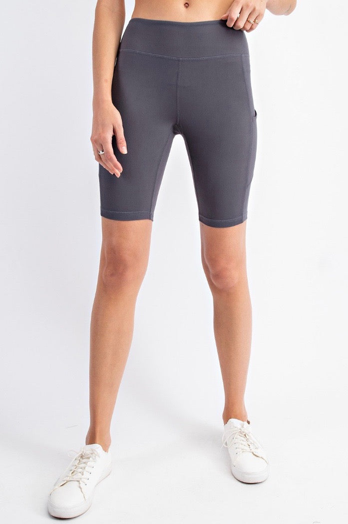 THE BUTTER ROCKS BIKE SHORT - CHARCOAL